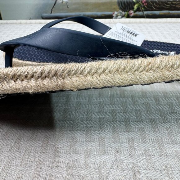 Frogg Toggs Womens Size 9 Navy Keda Sandal Flip Flops With Jute Sole - Picture 5 of 6